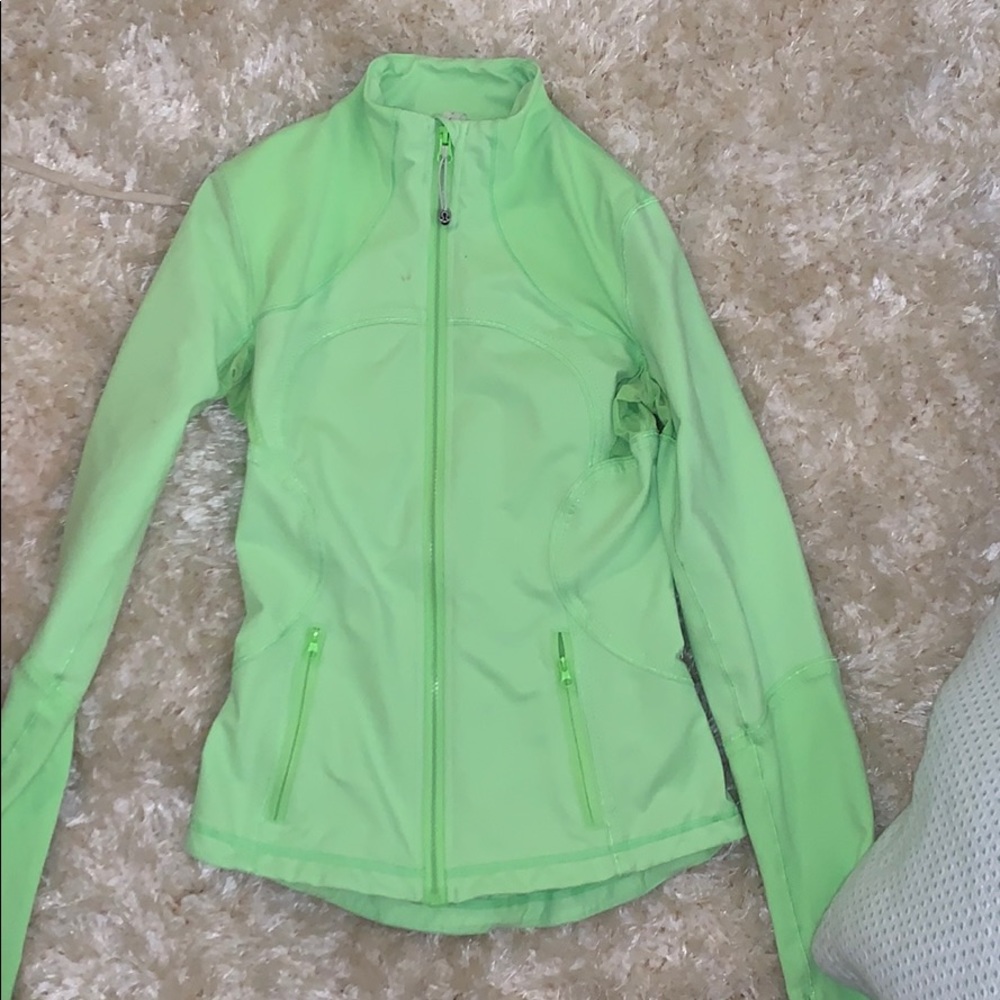 Bright Green Lululemon Workout Jacket